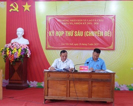 Hội đồng nhân dân xã Lao Và Chải khóa XX, nhiệm kỳ 2021-2026, tổ chức Kỳ họp thứ 6 (chuyên đề)