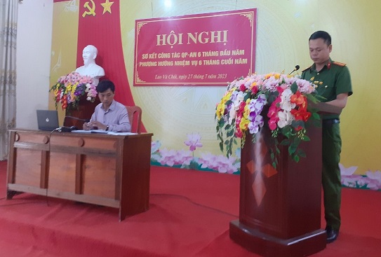 UBND xã Lao Và Chải sơ kết công tác Quốc phòng – An ninh 6 tháng đầu năm 2023